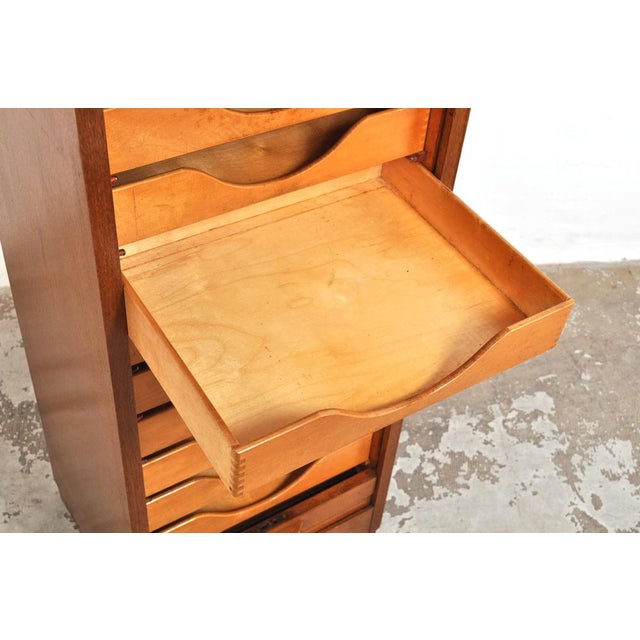 Vintage Roller Door Cabinet in Oak and Beech, 1940s For Sale - Image 10 of 14