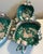 Vintage Italian Vietri Earthenware Pottery Handpainted Leaping Deer Emerald Green Salad Service for 8 For Sale In Philadelphia - Image 6 of 12