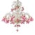 Venetian Pink Floreal Murano Glass Chandelier by Simoeng For Sale