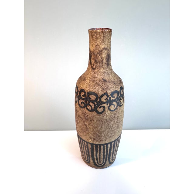 Mid-Century Modern Hand-Crafted Archaic Ceramic Vase from Ceramano, Germany, 1960s For Sale - Image 3 of 10
