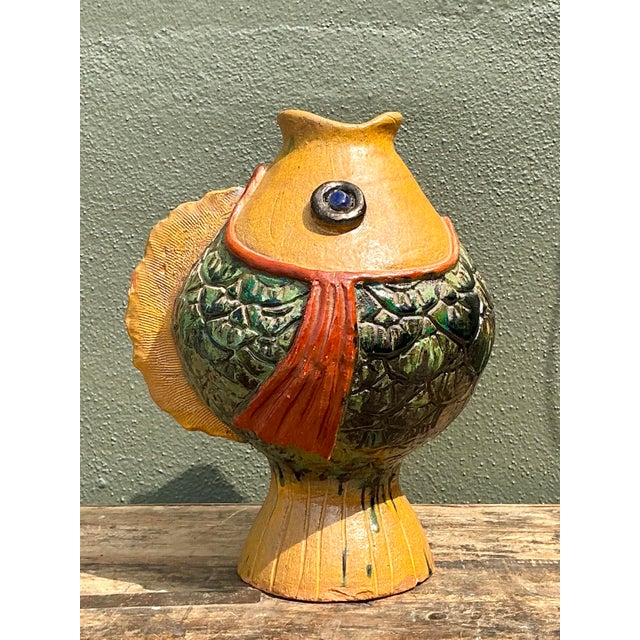 Vintage Italian Glazed Ceramic Fish For Sale - Image 12 of 12