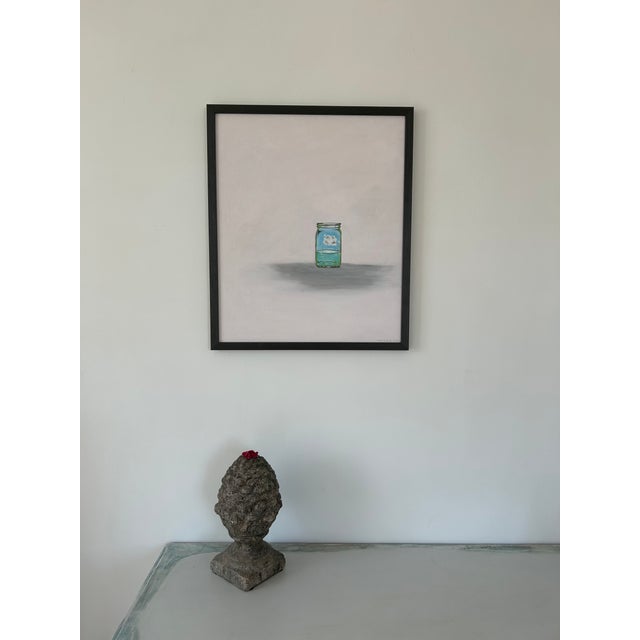 Wood Hope in a Glass With Pale Pink Air Original Painting by Natalie Mitchell/Sette Design For Sale - Image 7 of 9