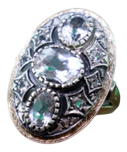 Gold and Silver Ring with Oval-Shaped Zirconias