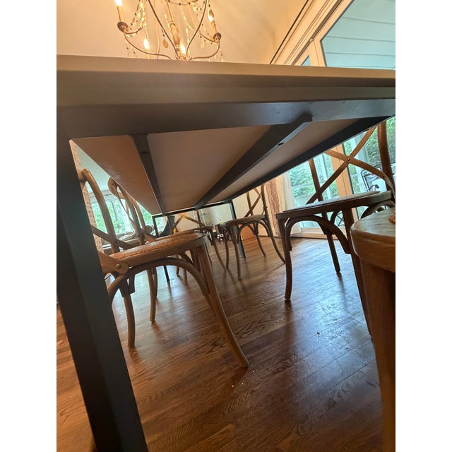 Contemporary Room & Board 72" Dining Table - Quartz Top & Steel Base - Mint For Sale - Image 3 of 6