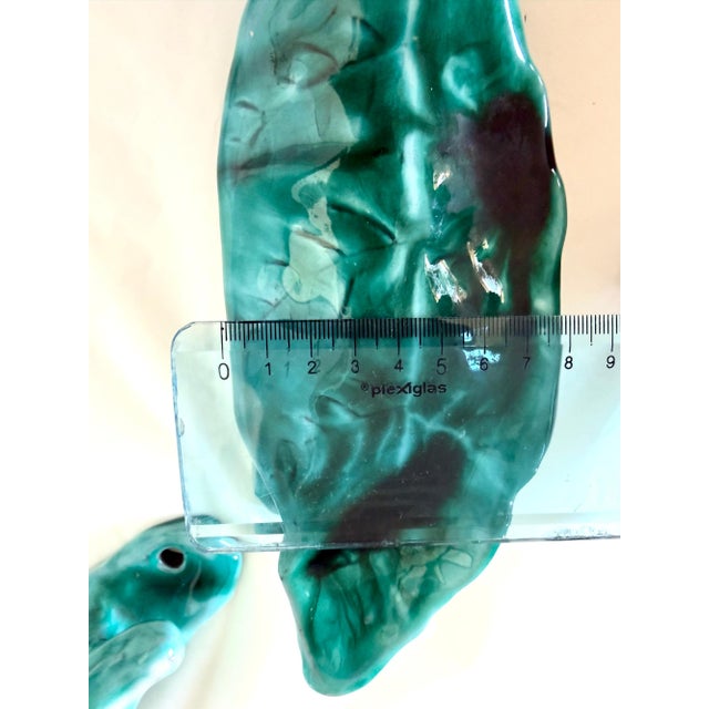 Handcrafted Teal Enameled Door Handles by Gabbianelli, 1950s, Set of 2 For Sale - Image 18 of 18