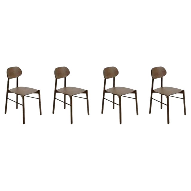 Bokken Chairs in Beech Wood by Colé Italia, Set of 4 For Sale