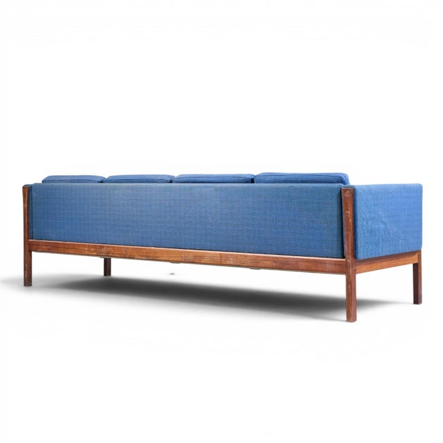 Wood Hans Wegner for Ap Stolen Ap62 Mid Century Rosewood 4 Seater Sofa For Sale - Image 7 of 9
