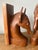 Brown 1960s Vintage Hand-Carved Wooden Horse Head Bookends-a Pair For Sale - Image 8 of 12