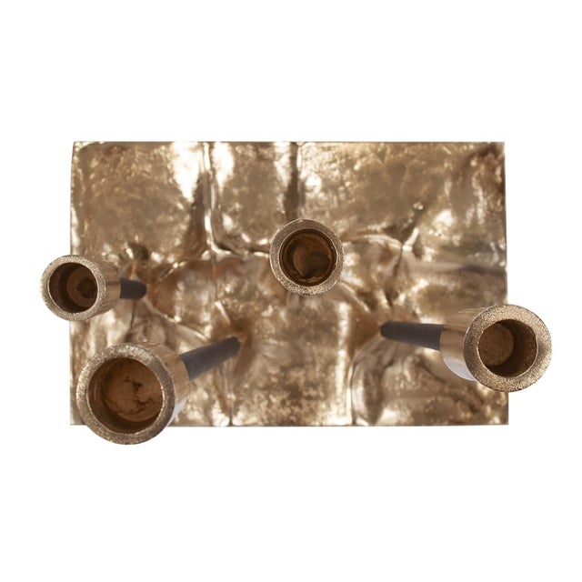 Modern Gold Aluminum Candelabra For Sale In Chicago - Image 6 of 11