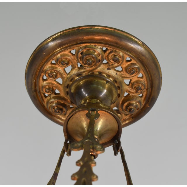 French Art Deco Pendant Light by Charles Schneider - 1925 Chandelier France For Sale - Image 13 of 14