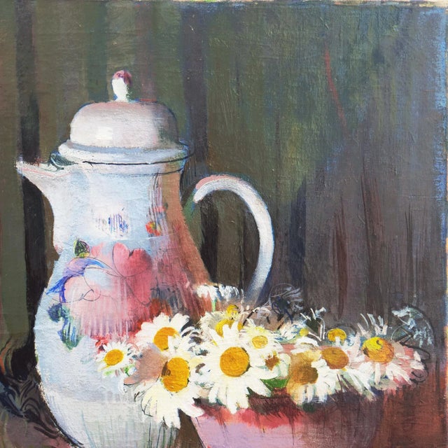 Textile 'Still Life With Daisies' by Victor Isbrand, Paris Post Impressionist, Benezit For Sale - Image 7 of 10