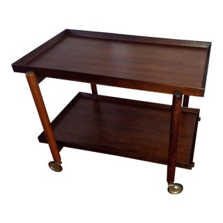 Poul Hundevad Rosewood Bar Cart For Sale