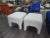 Cream Pair of Billy Baldwin Style Parsons Ottomans For Sale - Image 8 of 11