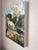Figurative Pegasus by Robin Hextrum | Oil on wood panel of a winged horse by a lake in a mountainous landscape For Sale - Image 3 of 5
