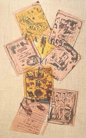Larry Rivers, Original Vintage Pop Art 1965 Collage Lithograph Larry Rivers Poster Brandeis, 1965
