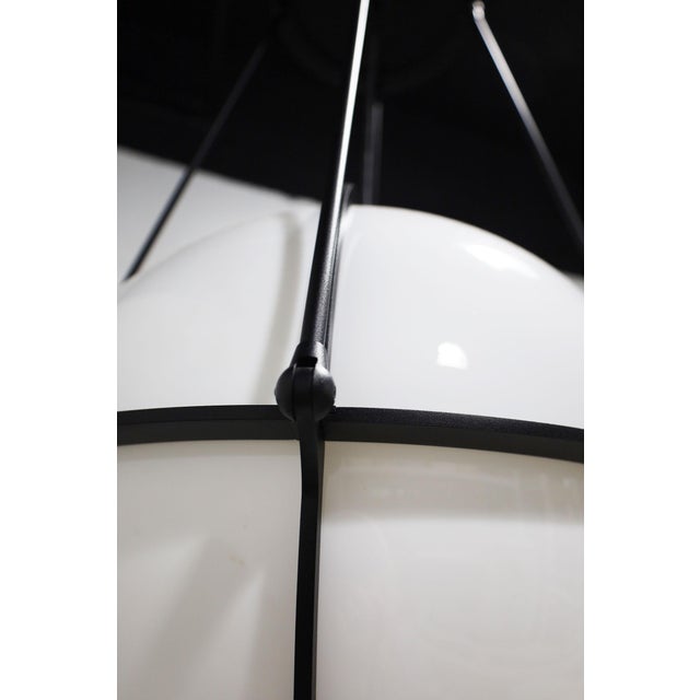 White Boyd Globe Chandelier in Black For Sale - Image 8 of 8