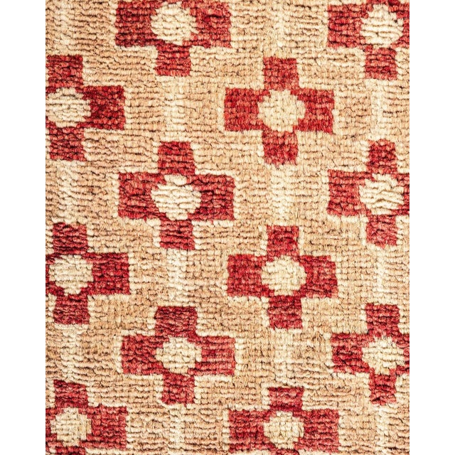 Contemporary Eclectic Hand Knotted Area Rug, Yellow - 9' 0" x 11' 10" For Sale - Image 3 of 9