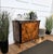 Beautiful 1950s Italian Art Deco bar cabinet in great wood veneer front double doors standing on four classic legs giving...