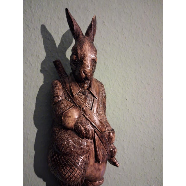 Black Forest Hunting Wall Rabbit, 1980s For Sale - Image 3 of 7