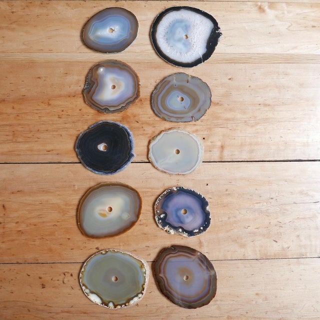 Mid-Century French Stone Coasters, Set of 10 For Sale - Image 6 of 6