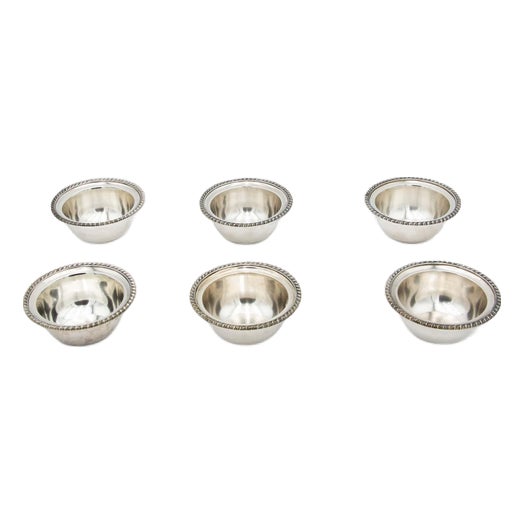 Bowls with Relief on the Edges, Set of 6 For Sale