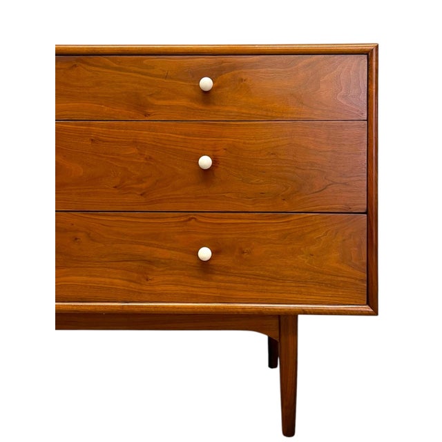 Wood 1970s Kipp Stewart for Drexel Declaration Mid Century Modern 6 Drawer Dresser With Dovetail Construction For Sale - Image 7 of 11