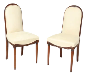 Set of French Art Deco Side Chairs by Paul Follot, 1925