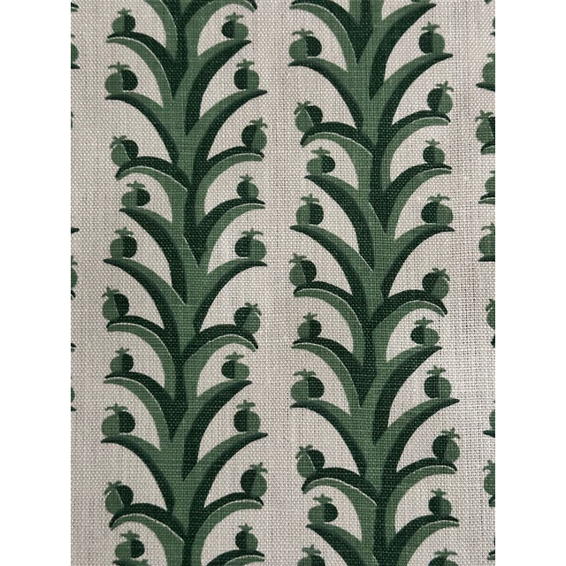 Wayne Pate + Studio Four Nyc Petite Fruit Linen Fabric 11 Yards in Forrest Green For Sale - Image 4 of 5