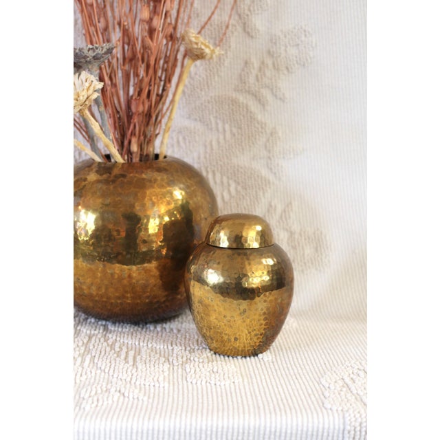 Small Brass Ginger Jar For Sale - Image 4 of 8