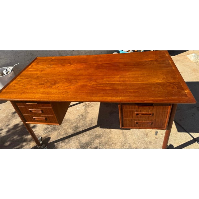 Mid-Century Modern 1960s Danish Teak Desk by Gunnar Nielsen Tibergaard For Sale - Image 3 of 9