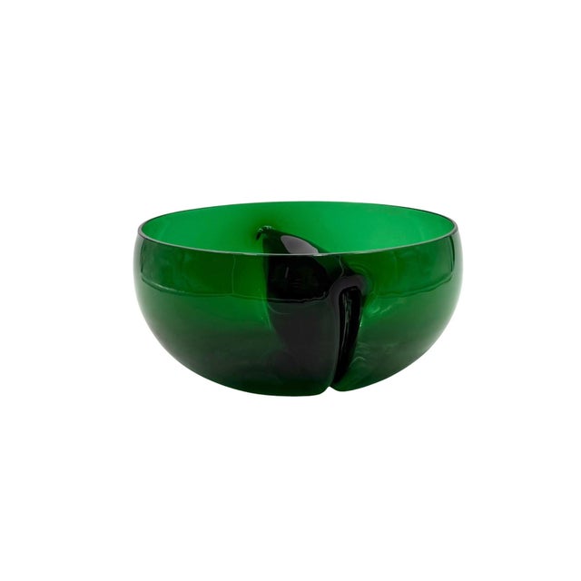 Mid-Century Modern Mid-Century Green Glass Bowl / Centerpiece, Italy 1960s For Sale - Image 3 of 13