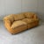 Tan Vintage Confidential Two-Seater Modular Sofa in Ochre Suede by Alberto Rosselli for Saporiti, Italy, 1970s For Sale - Image 8 of 11