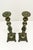 Faux Verdigris Patina Brass Candlesticks a Pair For Sale - Image 4 of 8