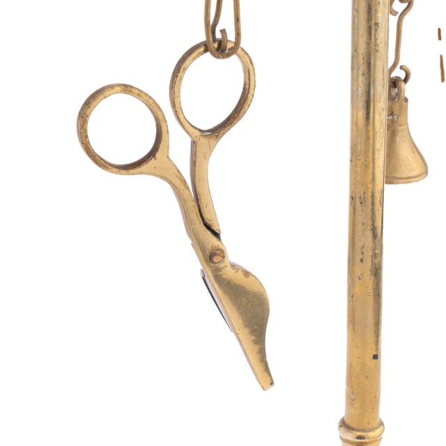 Italian 3 Spout Brass Lucerne Oil Lamp With Wick Implements, 1790 For Sale - Image 11 of 12