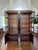 Henredon 1970s Pair of Henredon Lighted Chinoiserie Mahogany Display Cabinets | Brass Campaign Hardware | 84"h For Sale - Image 4 of 18