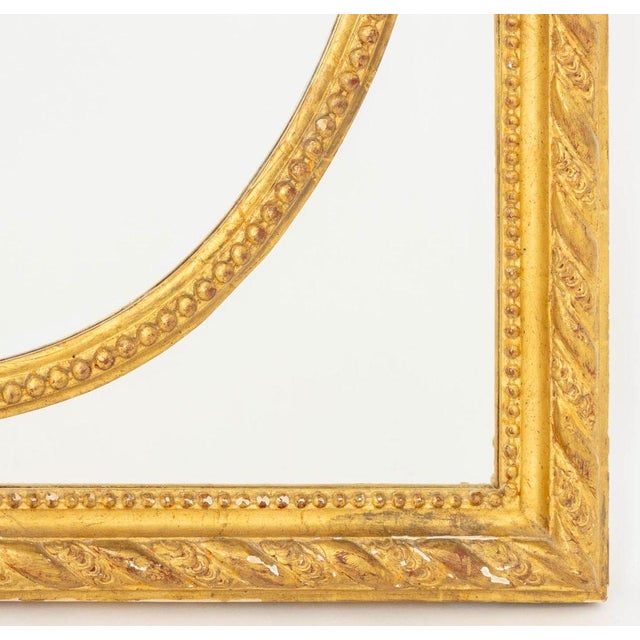 Late 20th Century Louis XVI Style Giltwood Framed Cushion Mirror For Sale - Image 5 of 8