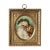 Santa With Little Girl Print in Embossed Brass Frame- Antique Vintage Style For Sale - Image 4 of 4