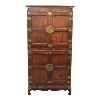 Henredon Pan Asian Armoire Wardrobe For Sale