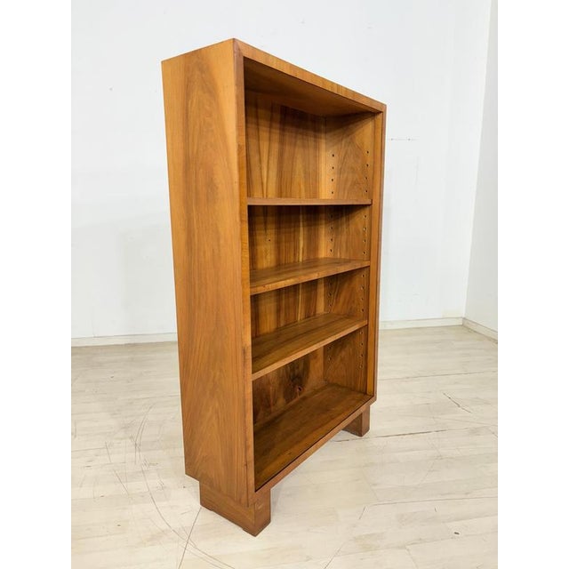 Art Deco Walnut Shelf Bookcase with Compartments, 1928 For Sale - Image 3 of 10