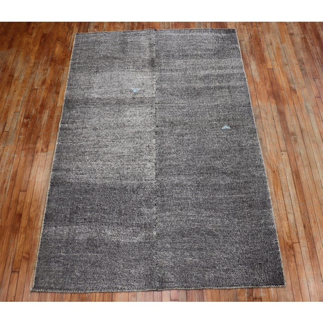 Charcoal Turkish 20th Century Kilim For Sale In New York - Image 6 of 6