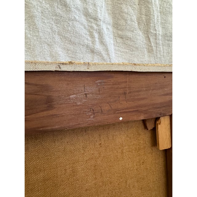 1920s/30s Large Antique Portrait Woman Oil Painting Canvas For Sale - Image 12 of 12