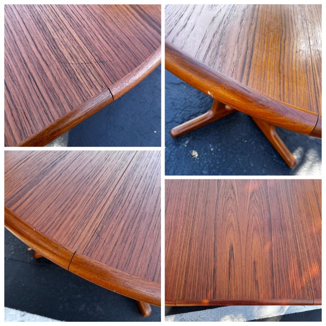 Mid Century Nordic Modern Teak Extendable Dining Table For Sale - Image 18 of 18