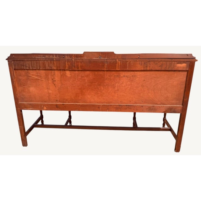 1920s Antique 1920s Federal Hepplewhite Revival Walnut Buffet Sideboard Neoclassical For Sale - Image 5 of 16