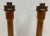 English Pair of Vintage Two-Tone Wooden Candlesticks With Brass Bobeche From England. For Sale - Image 3 of 12