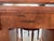 Mid Century Mahogany Chippendale/Georgian Style Vanity With Swinging Mirror and Round Upholstered Stool With Original Tags, 2 Pieces For Sale - Image 9 of 14