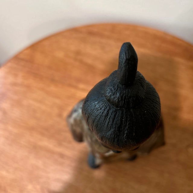 Bronze Vintage Japanese Bronze Sculpture of Young Monk Artist Signed Stamp Original For Sale - Image 8 of 13