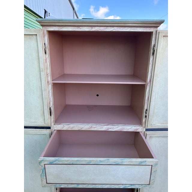 Late 20th-Century Hand-Painted Botanical Cabinet For Sale - Image 13 of 17
