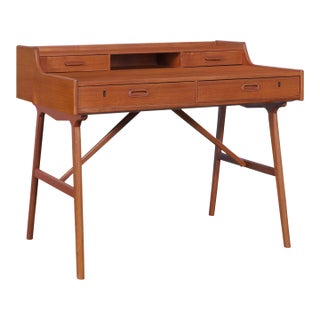 Danish Modern Teak Desk Model #64 by Arne Wahl Iversen For Sale