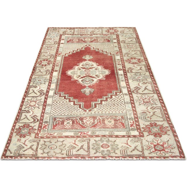 1960s Turkish Oushak Rug For Sale In Los Angeles - Image 6 of 6