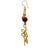 Late 20th Century Ruby Snake Earrings 18k Long Drop Dangle in Yellow Gold, 2 pieces For Sale - Image 5 of 6